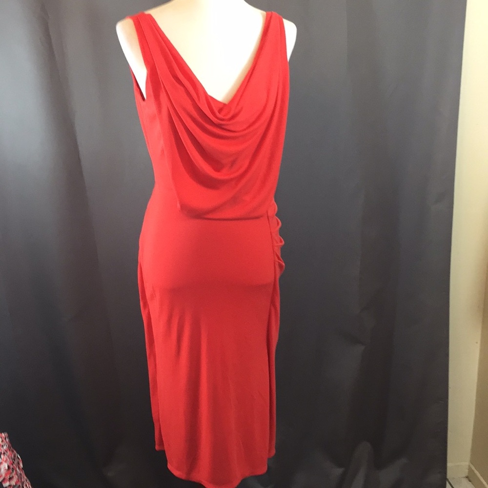 BCBG Poppy colored Backless Dress